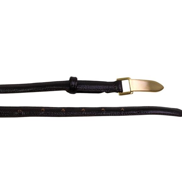 GUESS BROWN REAL LEATHER SNAKE PRINT 5/8"Wd SKINNY CASUAL WOMEN'S BELT Sz M(83T - Picture 15 of 16